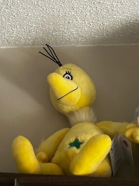 Dr. Seuss Yellow Plush Bird with Green Star